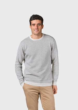Klitmøller Collective ApS Otto knit Knitted sweaters Cream melange/navy dots