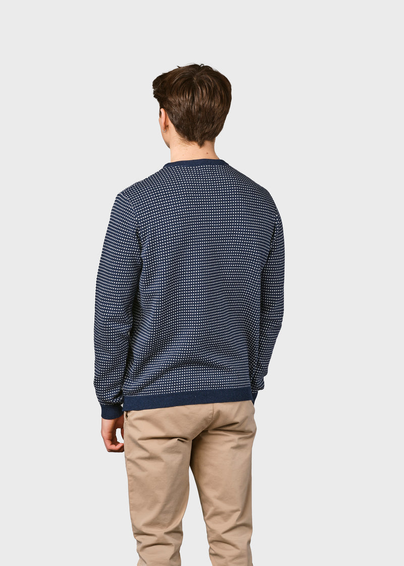 Klitmøller Collective ApS Otto knit Knitted sweaters Ocean/cream