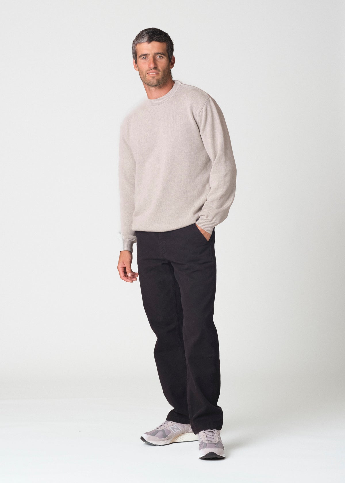 Klitmøller Collective ApS Owen knit Knitted sweaters Cream melange