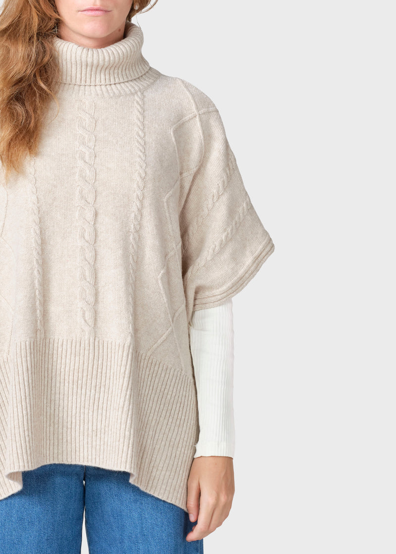 Klitmøller Collective ApS Paloma knit poncho Knitted sweaters Pastel sand