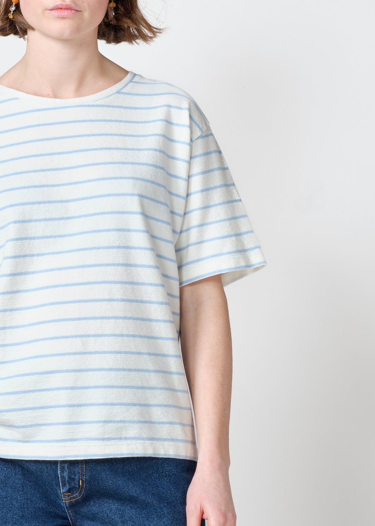 Klitmøller Collective ApS Paulina tee T-Shirts Cream/light blue