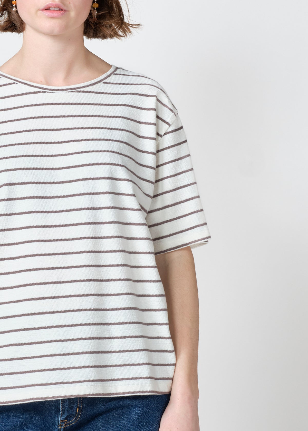Klitmøller Collective ApS Paulina tee T-Shirts Cream/taupe