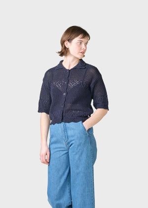 Klitmøller Collective ApS Penelope crochet Knitted sweaters Navy