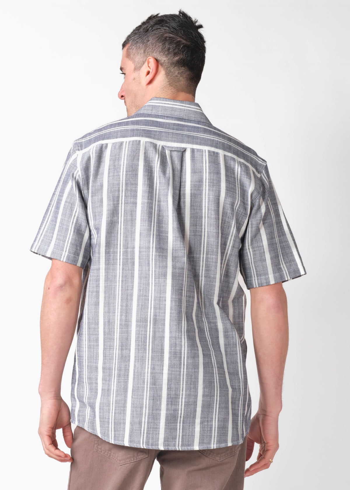 Klitmøller Collective ApS Per S/S shirt Shirts Navy/white