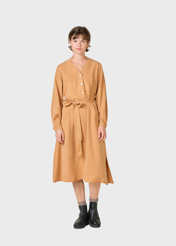 Klitmøller Collective ApS Pernille LS dress Dress Camel