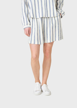 Klitmøller Collective ApS Poppy stripe shorts Walkshorts Cream/ocean