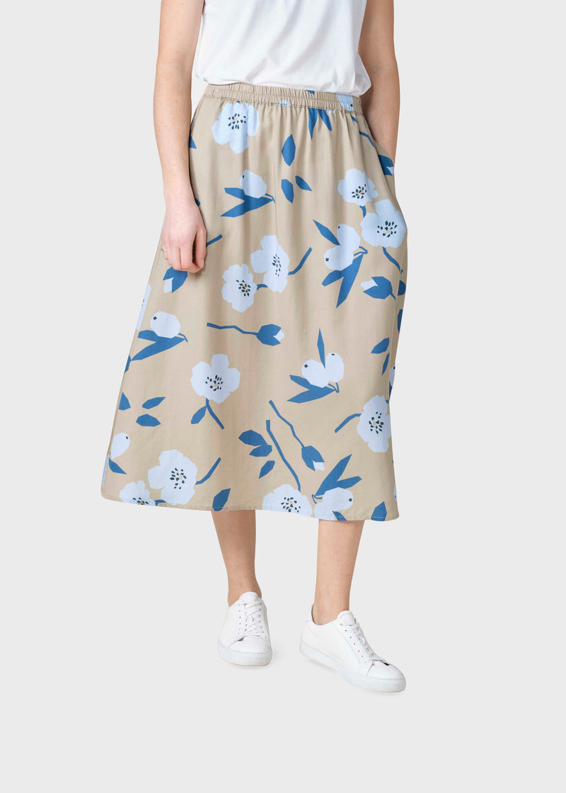 Klitmøller Collective ApS Ramona print skirt Skirts Sand/light blue flowers