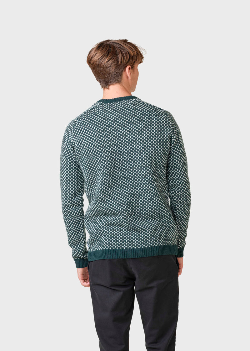 Klitmøller Collective ApS Rene knit Knitted sweaters Moss green/cream