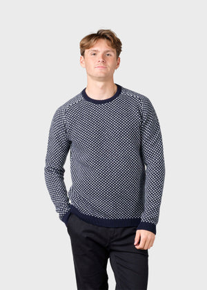 Klitmøller Collective ApS Rene knit Knitted sweaters Navy/cream