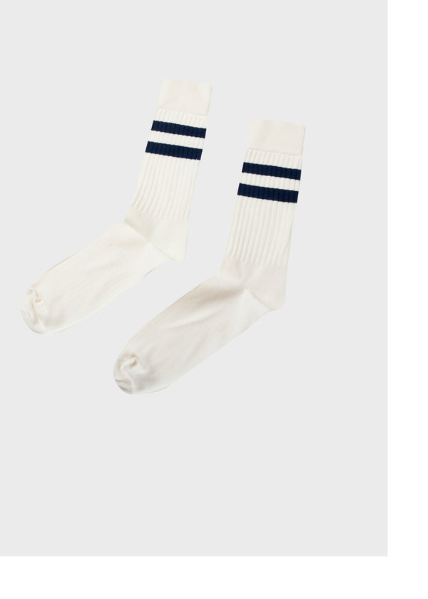 Klitmøller Collective ApS Retro cotton sock Socks Cream/navy