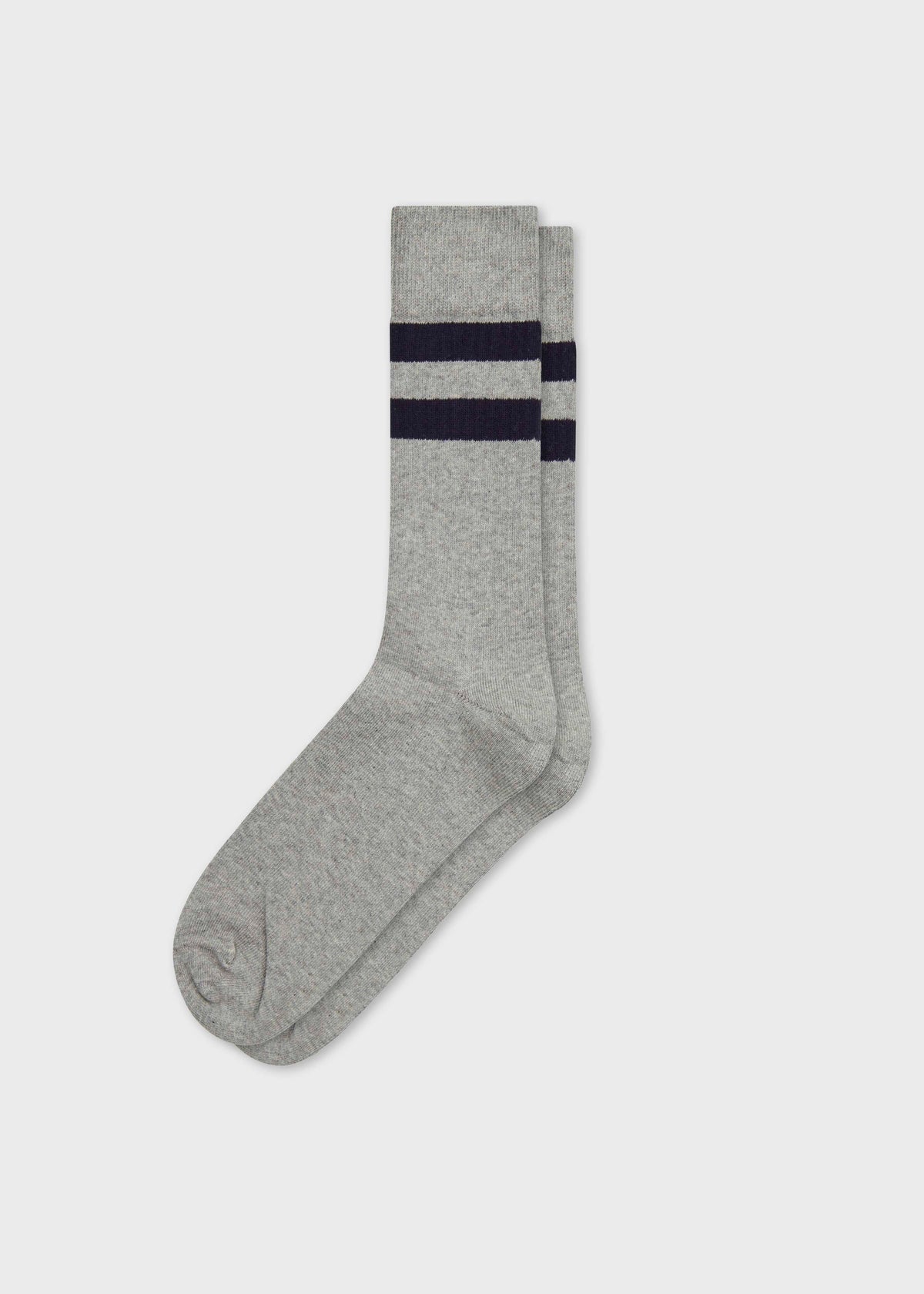 Klitmøller Collective ApS Retro cotton sock Socks Light grey/navy