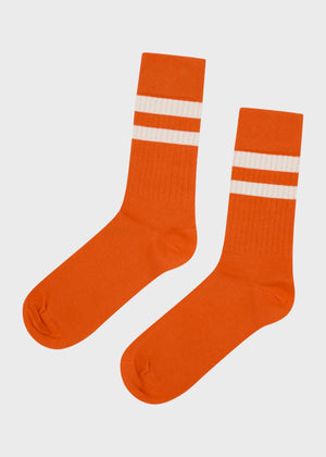 Klitmøller Collective ApS Retro cotton sock Socks Mandarin/cream