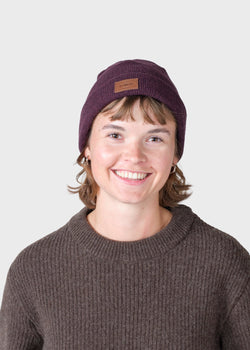 Klitmøller Collective ApS Rib beanie Beanies Burgundy