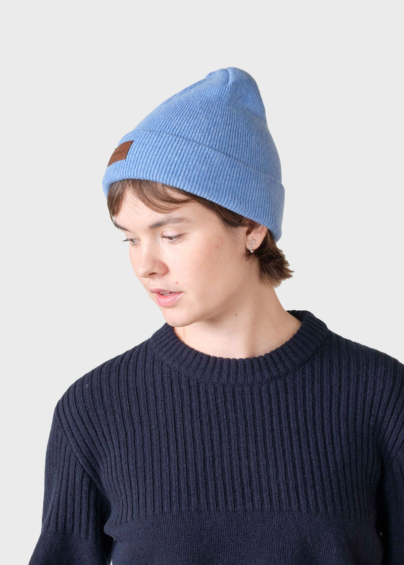 Klitmøller Collective ApS Rib beanie Beanies Light blue