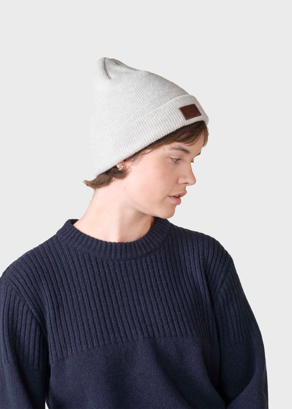 Klitmøller Collective ApS Rib beanie Beanies Pastel grey