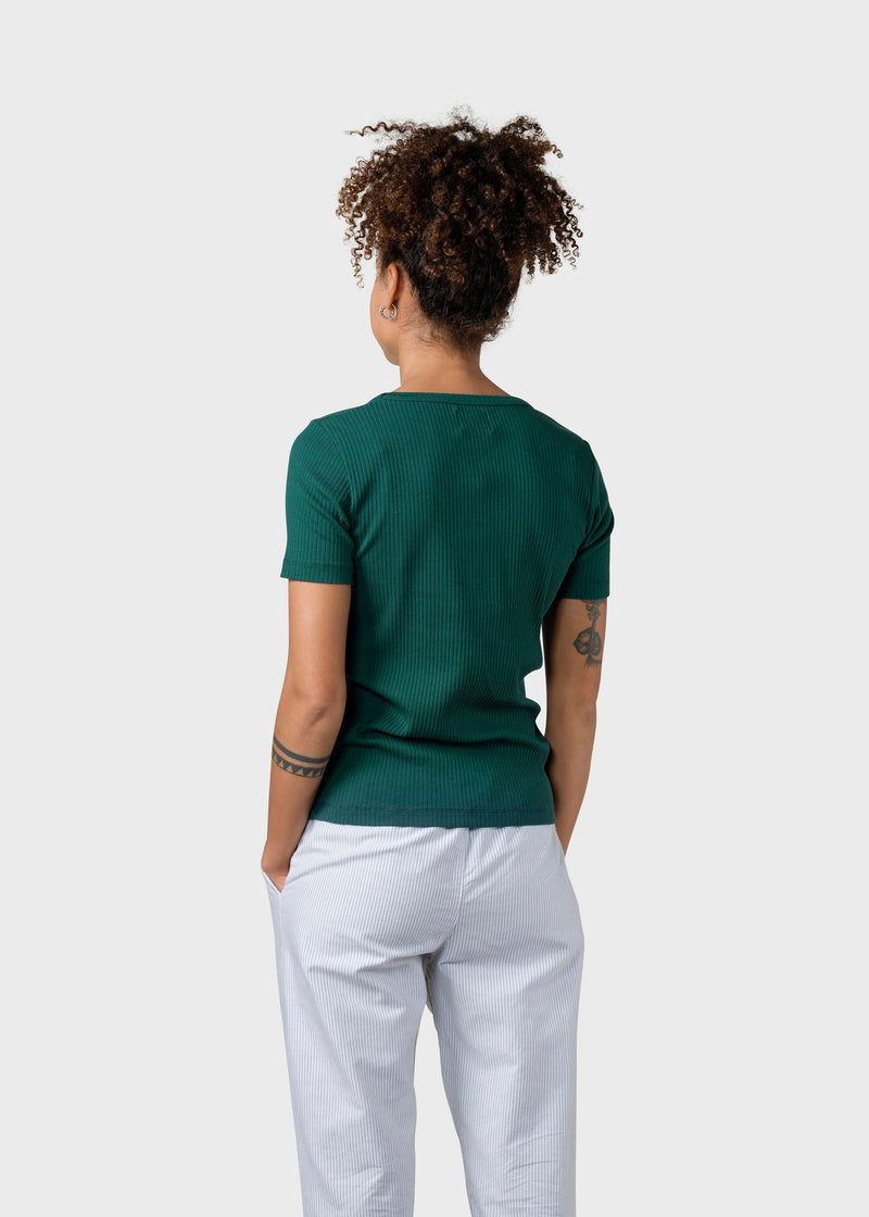 Klitmøller Collective ApS Rib tee T-Shirts Moss Green