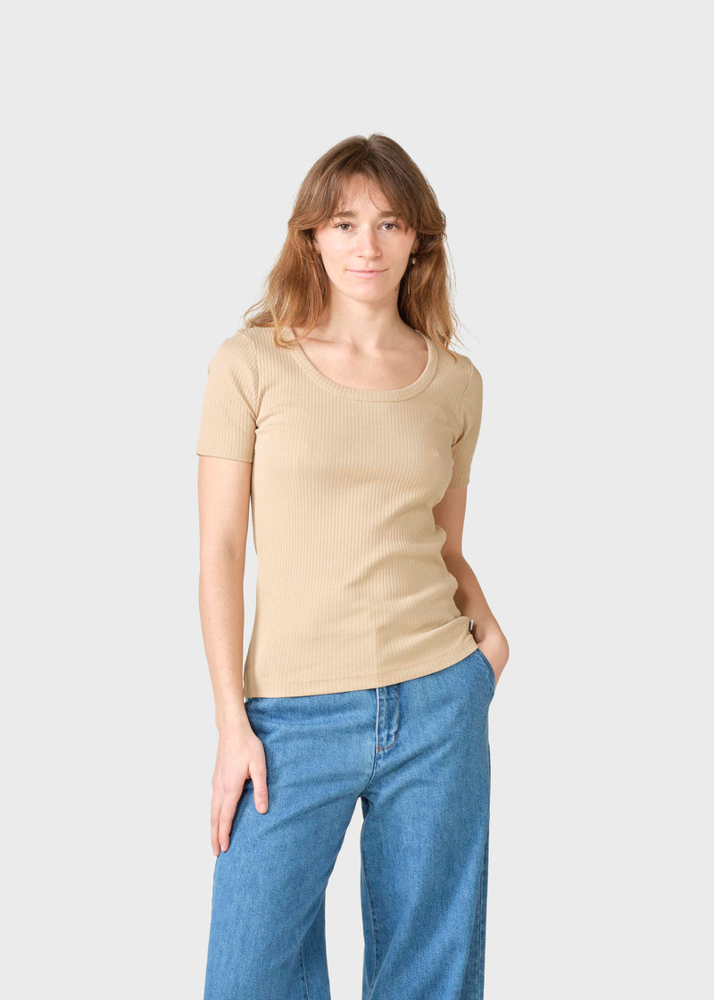 Klitmøller Collective ApS Rib tee T-Shirts Sand