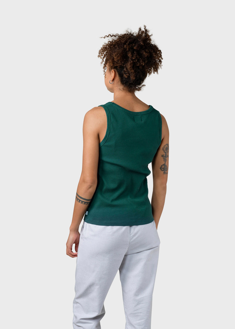 Klitmøller Collective ApS Rib top T-Shirts Moss Green