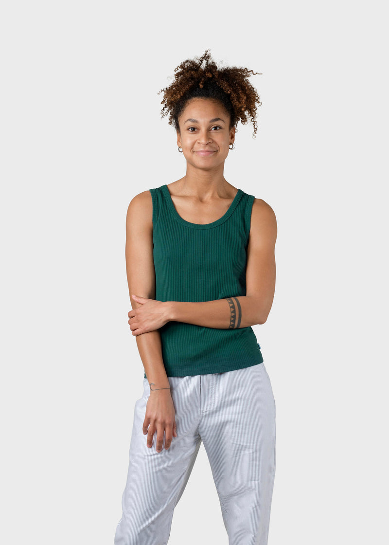 Klitmøller Collective ApS Rib top T-Shirts Moss Green