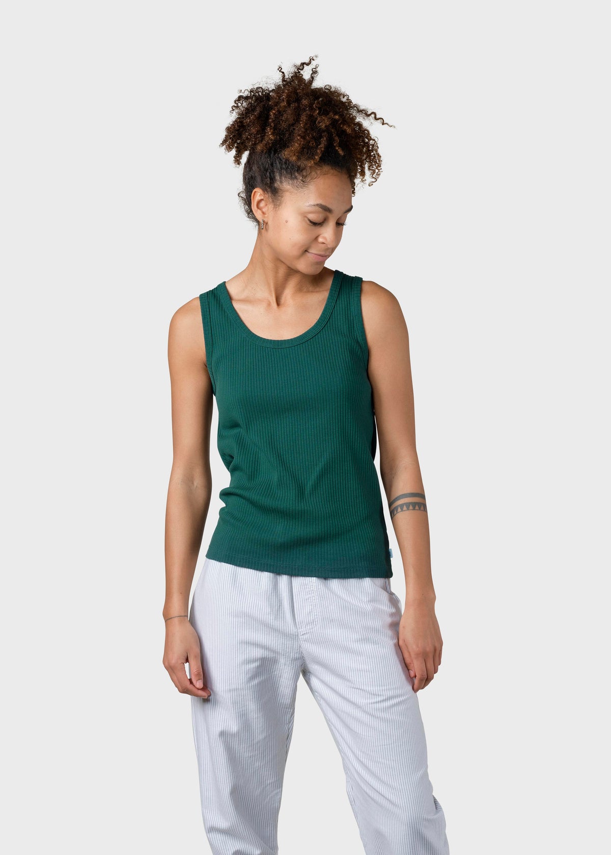 Klitmøller Collective ApS Rib top OCS T-Shirts Moss Green