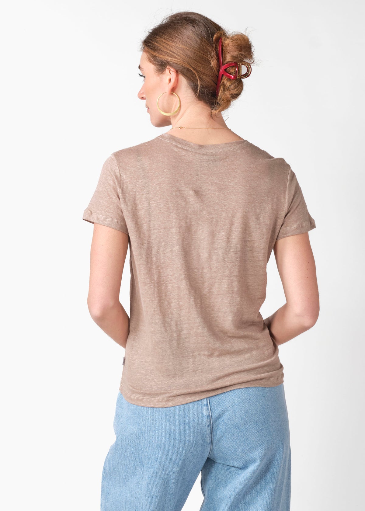 Klitmøller Collective ApS Rikke linen tee T-Shirts Cashew