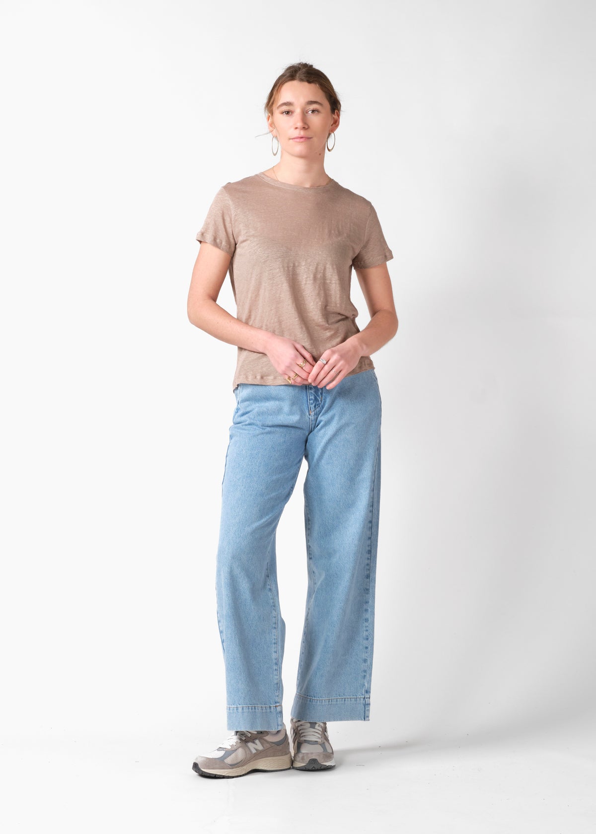 Klitmøller Collective ApS Rikke linen tee T-Shirts Cashew