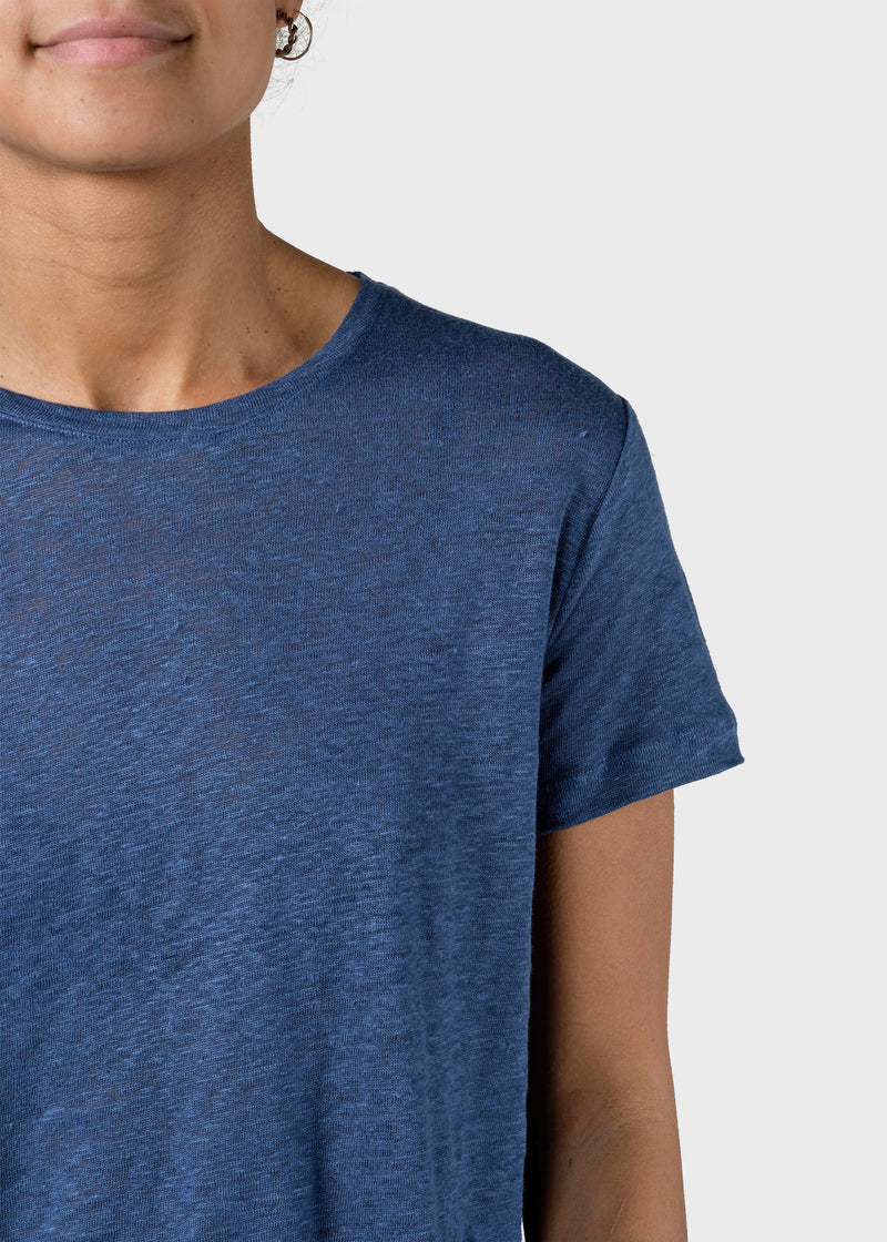 Klitmøller Collective ApS Rikke linen tee T-Shirts Ocean