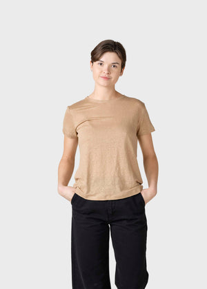 Klitmøller Collective ApS Rikke linen tee T-Shirts Sand