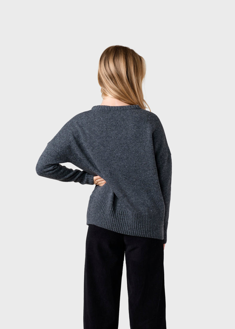 Klitmøller Collective ApS Røskva knit Knitted sweaters Grey melange