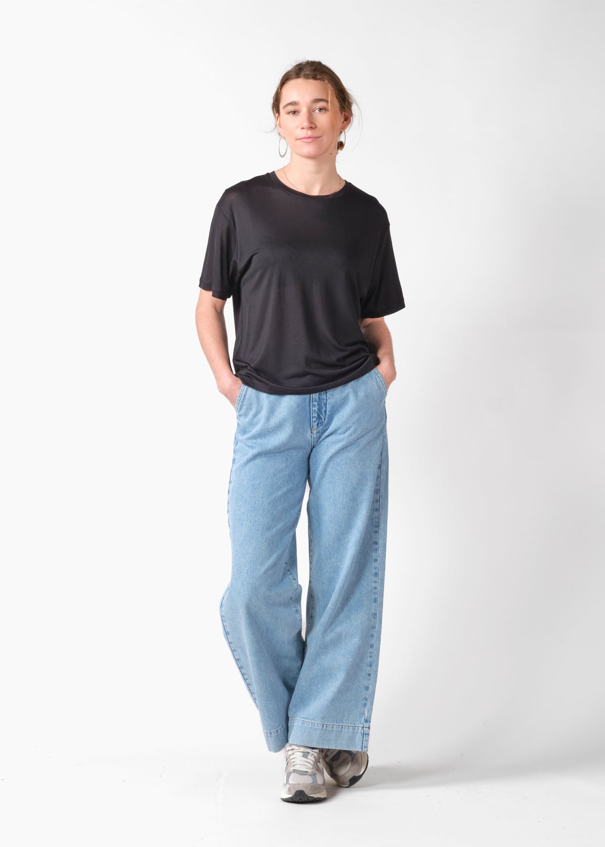 Klitmøller Collective ApS Rose lyocell tee T-Shirts Black