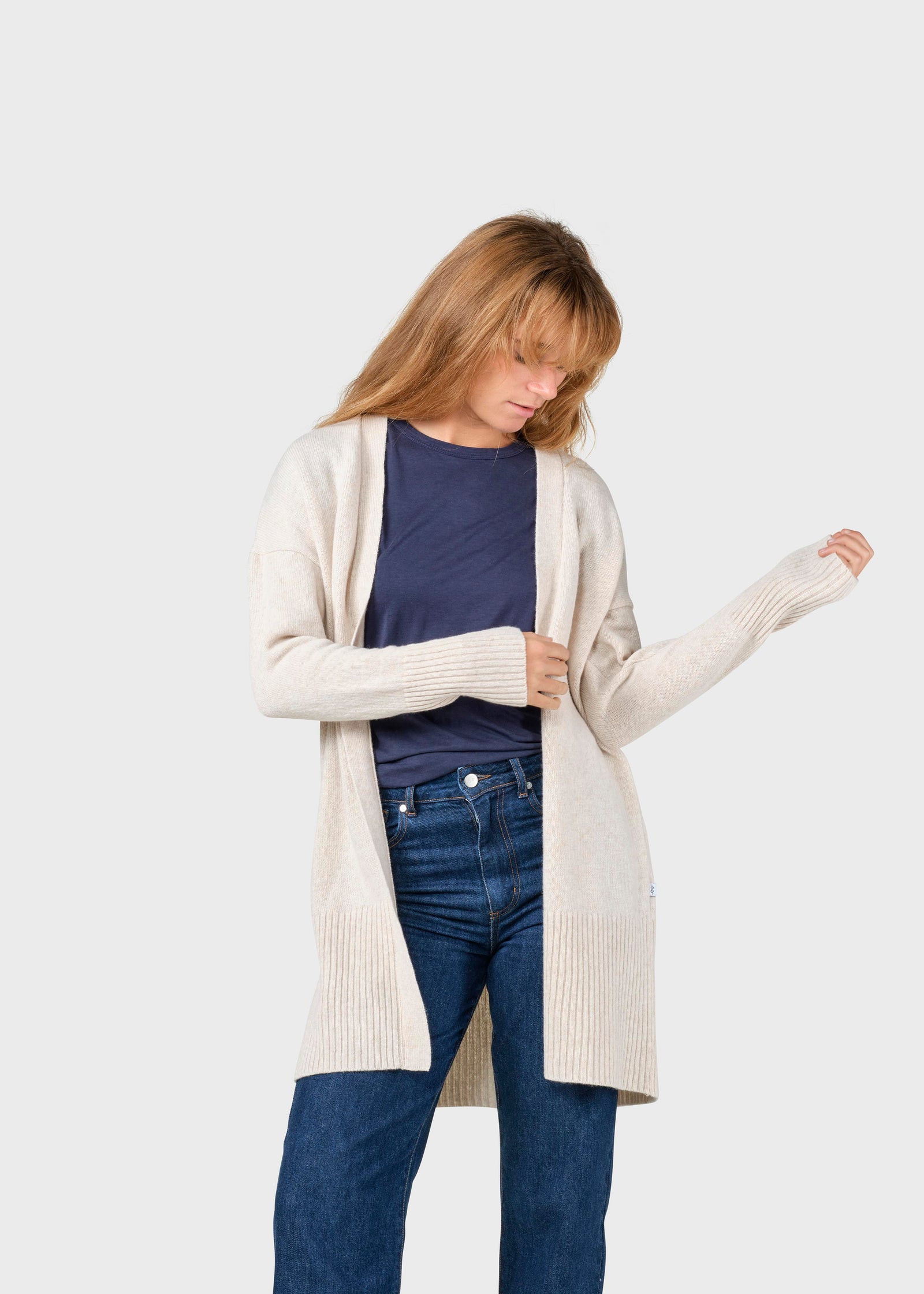Rosemarie knit cardigan - Pastel sand – klitmollercollective.com