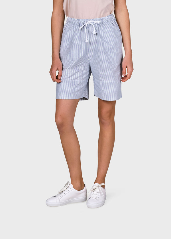 Klitmøller Collective ApS Sidse striped shorts Walkshorts White/navy