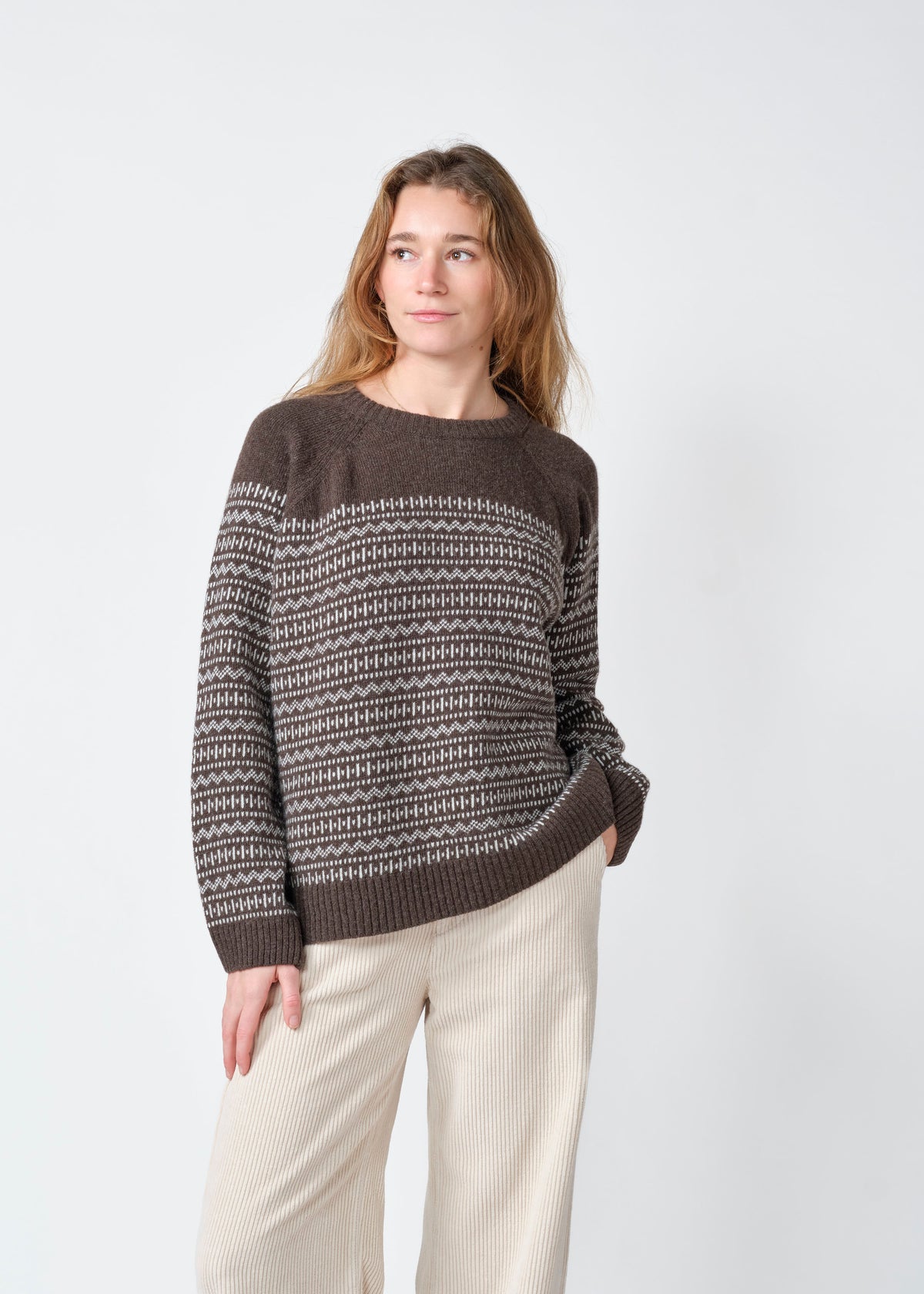 Klitmøller Collective ApS Sienna knit Knitted sweaters Taupe/cream