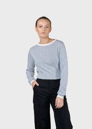 Klitmøller Collective ApS Silje knit Knitted sweaters Cream/ocean