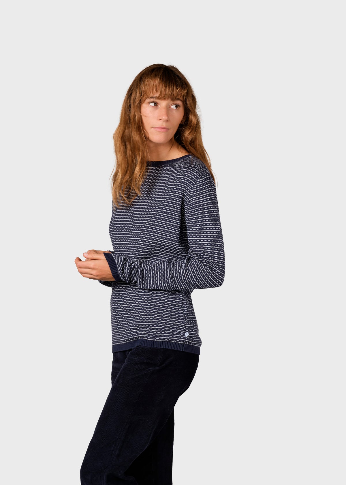 Klitmøller Collective ApS Silje knit Knitted sweaters Navy/cream