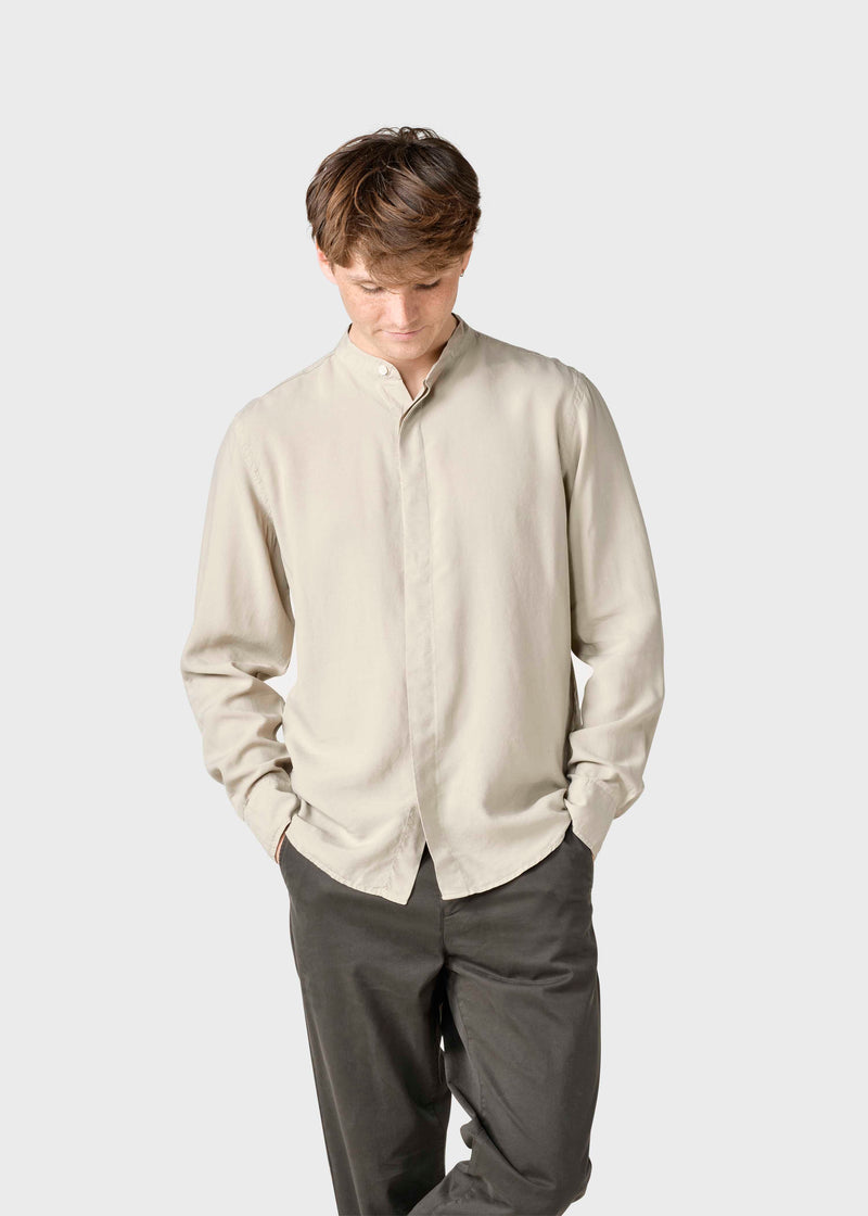 lyocell dress shirt Dark Brown Lyocell Shirt in Lyocell
