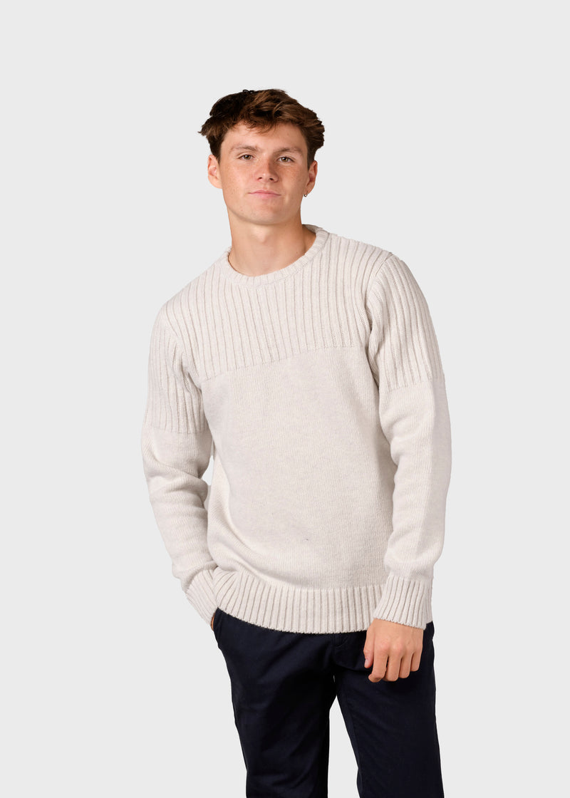 Klitmøller Collective ApS Søren knit Knitted sweaters Pastel grey