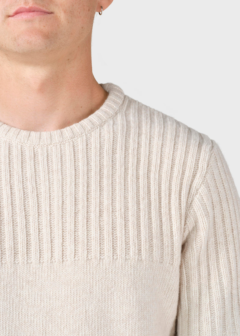 Klitmøller Collective ApS Søren knit Knitted sweaters Pastel sand