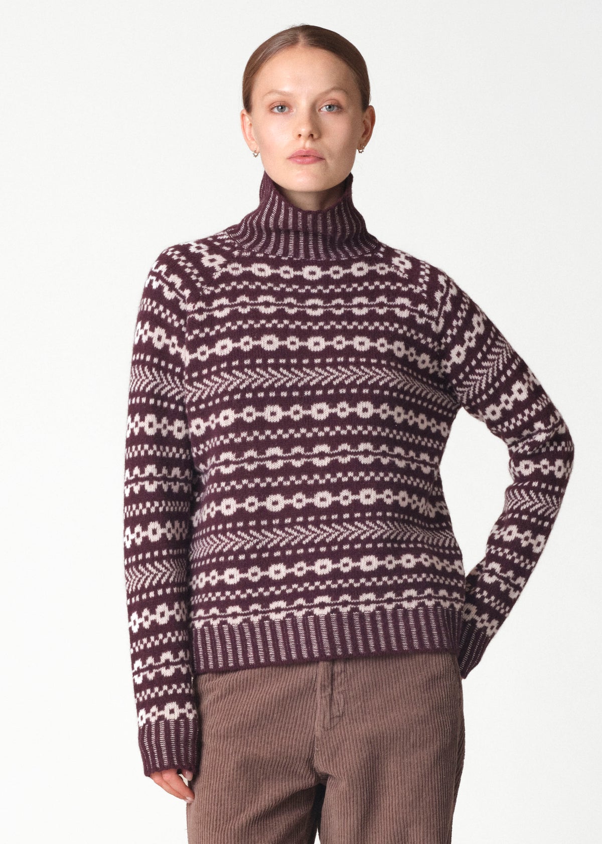 Klitmøller Collective ApS Sofie knit Knitted sweaters Burgundy/cream