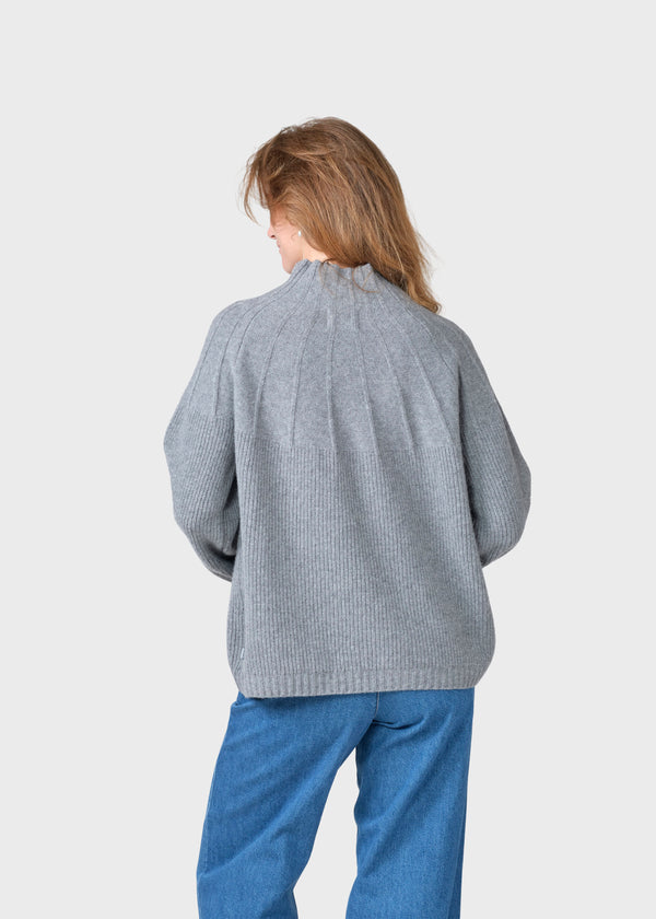 Klitmøller Collective ApS Stella knit Knitted sweaters Light grey