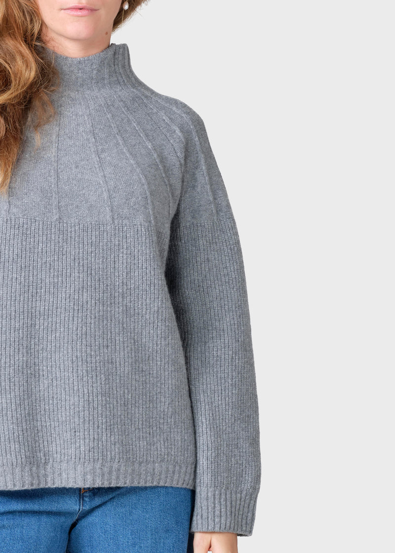Klitmøller Collective ApS Stella knit Knitted sweaters Light grey