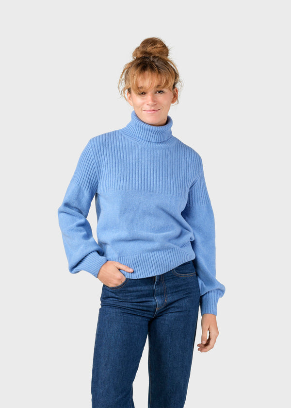 Klitmøller Collective ApS Svale knit Knitted sweaters Light blue