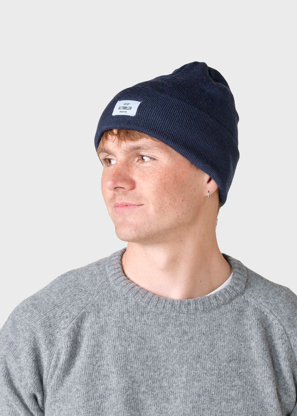 Klitmøller Collective ApS Tall beanie Beanies Deep blue