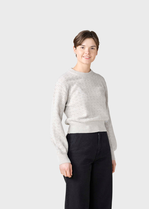 Molly knit cardigan - Light grey –