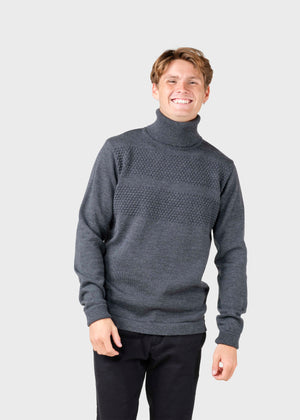 Klitmøller Collective ApS Thorvald knit Knitted sweaters Anthracite