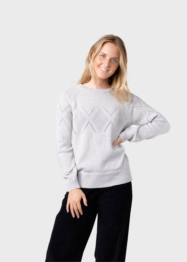 Klitmøller Collective ApS Thyra knit Knitted sweaters Pastel grey