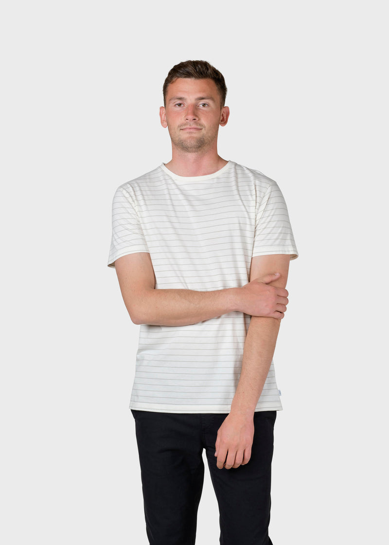 White T-Shirt With Jeans Pocket, Round Neck, Regular Fit, Denim T Shirt