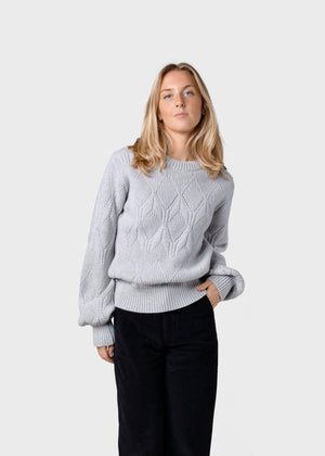 Klitmøller Collective ApS Ulrikke knit Knitted sweaters Pastel grey