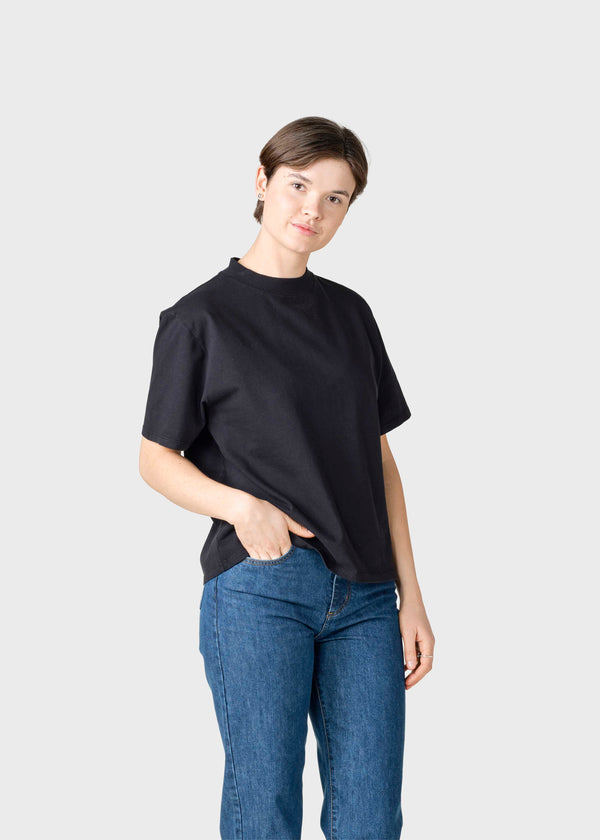 Klitmøller Collective ApS Uma mock tee T-Shirts Black