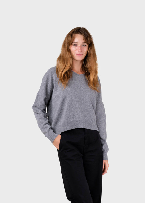 Klitmøller Collective ApS Vanessa knit Knitted sweaters Light grey